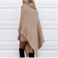 Wholesale Stand Collar Poncho Pullover Sweater for Women